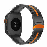 Cool Metal Titanium Alloy Watch Strap with Safety Clasp